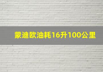 蒙迪欧油耗16升100公里