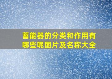 蓄能器的分类和作用有哪些呢图片及名称大全