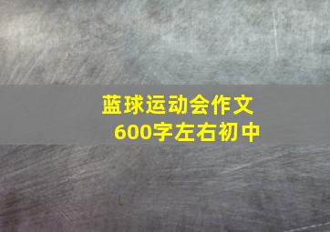 蓝球运动会作文600字左右初中