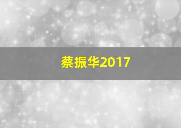 蔡振华2017