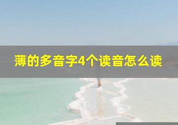 薄的多音字4个读音怎么读