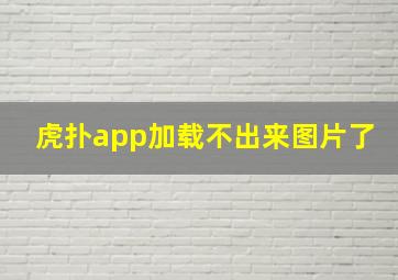 虎扑app加载不出来图片了