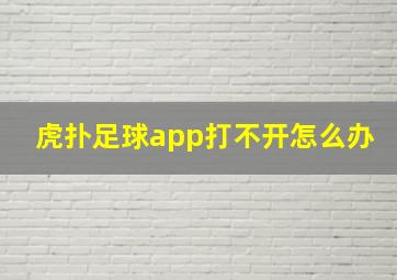 虎扑足球app打不开怎么办