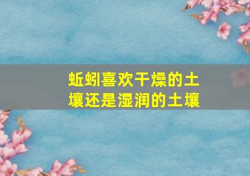 蚯蚓喜欢干燥的土壤还是湿润的土壤