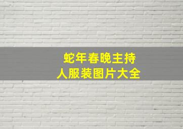 蛇年春晚主持人服装图片大全