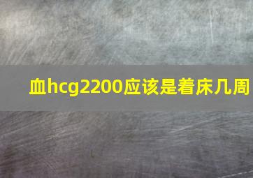 血hcg2200应该是着床几周