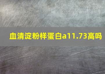 血清淀粉样蛋白a11.73高吗