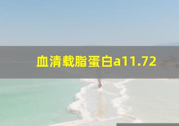 血清载脂蛋白a11.72