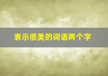 表示很美的词语两个字