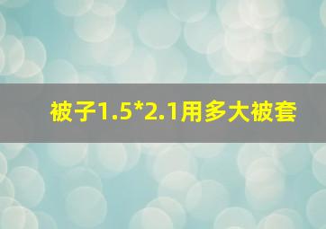 被子1.5*2.1用多大被套