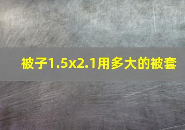 被子1.5x2.1用多大的被套