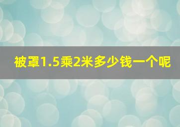 被罩1.5乘2米多少钱一个呢