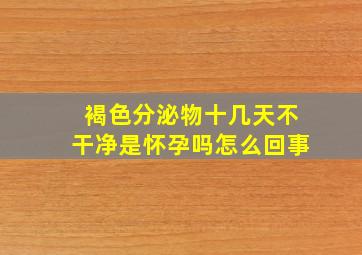 褐色分泌物十几天不干净是怀孕吗怎么回事