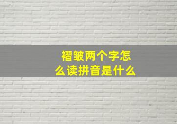 褶皱两个字怎么读拼音是什么