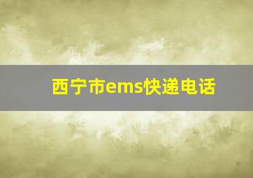 西宁市ems快递电话