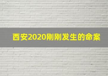 西安2020刚刚发生的命案