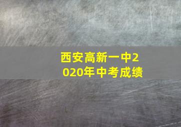 西安高新一中2020年中考成绩