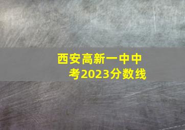 西安高新一中中考2023分数线