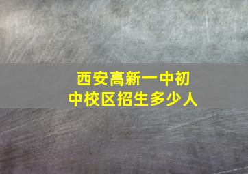 西安高新一中初中校区招生多少人