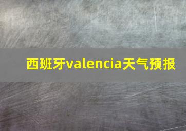 西班牙valencia天气预报