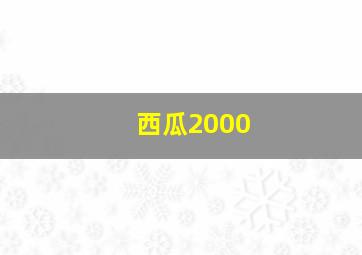 西瓜2000