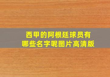 西甲的阿根廷球员有哪些名字呢图片高清版