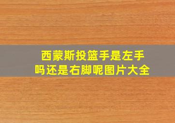 西蒙斯投篮手是左手吗还是右脚呢图片大全