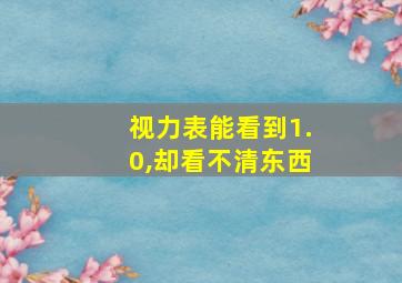 视力表能看到1.0,却看不清东西