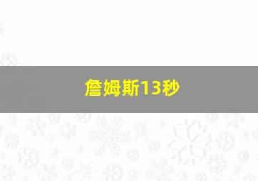 詹姆斯13秒