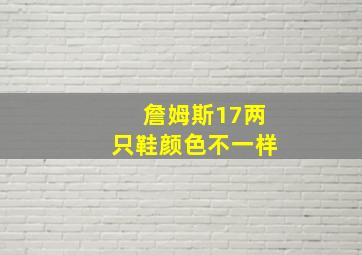 詹姆斯17两只鞋颜色不一样