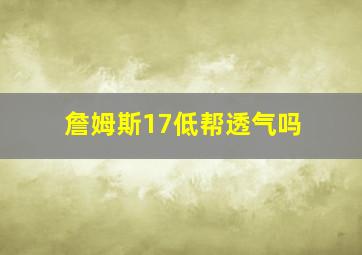 詹姆斯17低帮透气吗