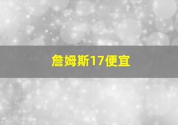 詹姆斯17便宜