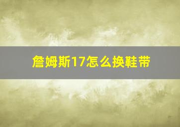 詹姆斯17怎么换鞋带