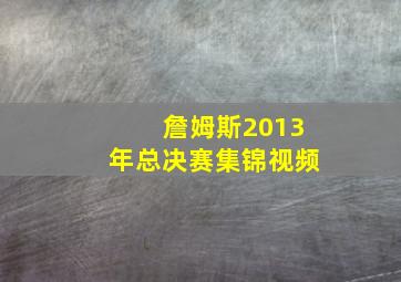 詹姆斯2013年总决赛集锦视频