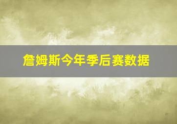 詹姆斯今年季后赛数据