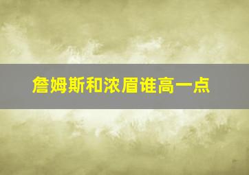 詹姆斯和浓眉谁高一点