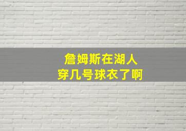 詹姆斯在湖人穿几号球衣了啊