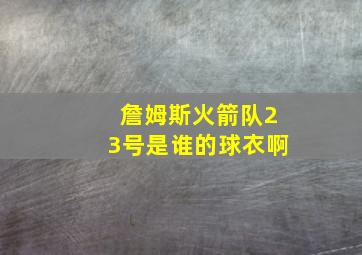 詹姆斯火箭队23号是谁的球衣啊