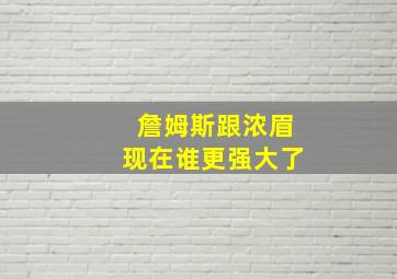 詹姆斯跟浓眉现在谁更强大了