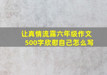 让真情流露六年级作文500字欣慰自己怎么写