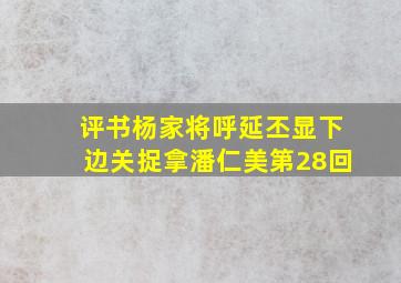 评书杨家将呼延丕显下边关捉拿潘仁美第28回