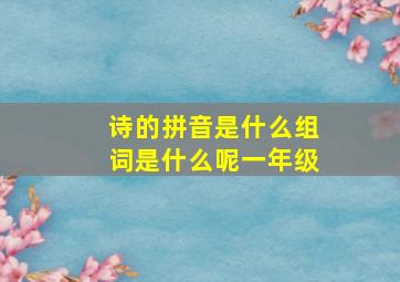 诗的拼音是什么组词是什么呢一年级