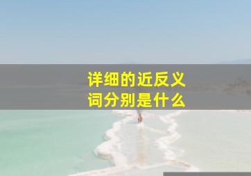 详细的近反义词分别是什么