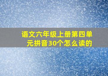 语文六年级上册第四单元拼音30个怎么读的