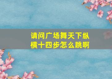 请问广场舞天下纵横十四步怎么跳啊