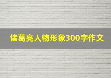 诸葛亮人物形象300字作文