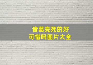 诸葛亮死的好可惜吗图片大全