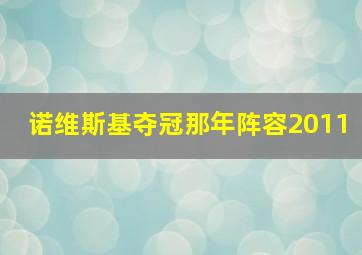 诺维斯基夺冠那年阵容2011