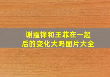 谢霆锋和王菲在一起后的变化大吗图片大全