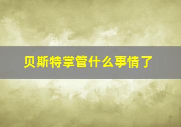 贝斯特掌管什么事情了